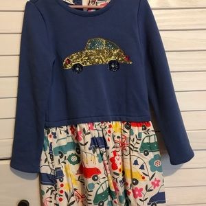 Mini boden mixed dress (sweater material on top) 6-7 year old